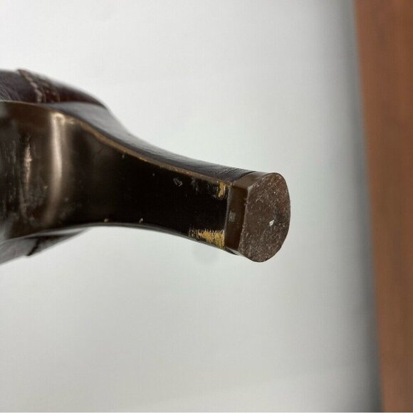 Fendi Women's Brown Leather Oxford Open Toe Platform Designer Ankle Boot EU 36.5 - Picture 13 of 16